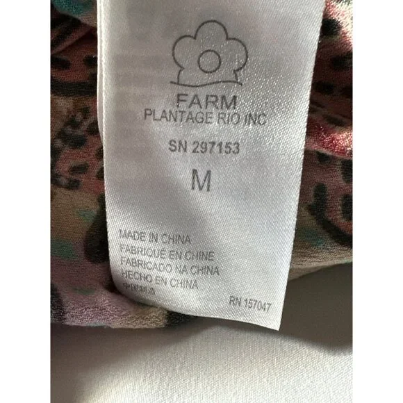 Farm Rio Cool Leopard Maxi Dress in Multicolor Medium Womens Long Gown - Picture 8 of 15